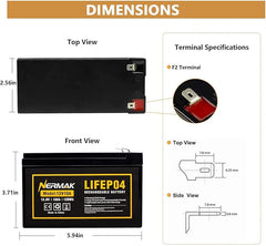 12V Lithium Ion LiFePO4 Deep Cycle Battery