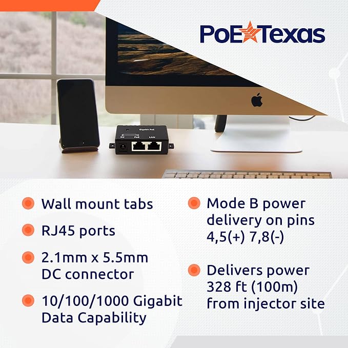 Gigabit PoE  Injector