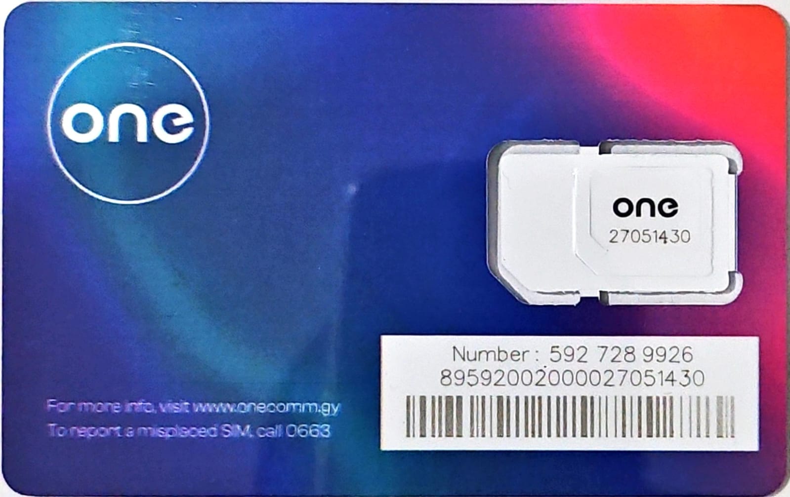 ONE SIM CARDS