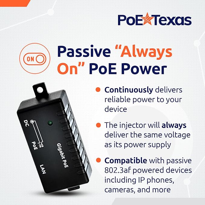 Gigabit PoE  Injector