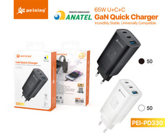 Dual USB-C+A 65W Fast Charger